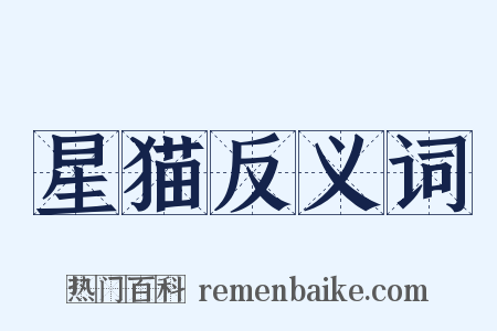 星猫反义词是什么意思的图片